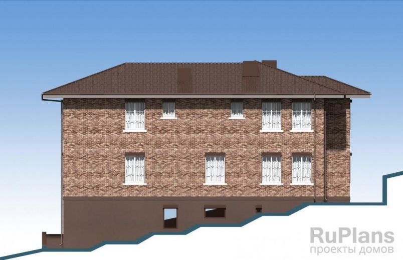 Проект кирпичного дома №256 на заказ