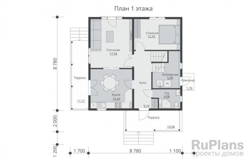 Проект каркасного дома №537 на заказ