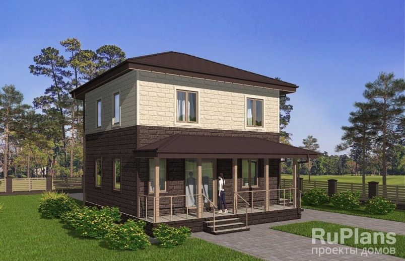 Проект каркасного дома №830 на заказ