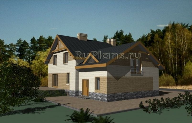 Проект кирпичного дома №335 на заказ