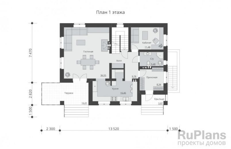 Проект блочного дома №367 на заказ