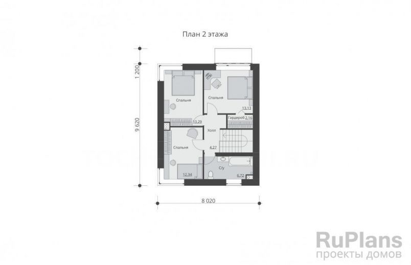 Проект блочного дома №551 на заказ