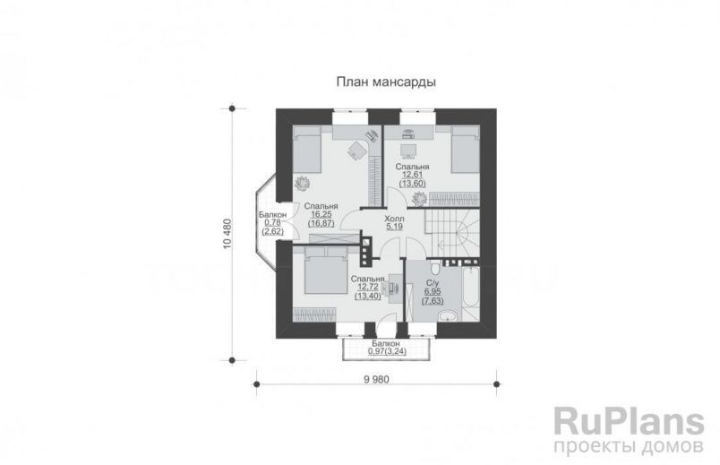 Проект кирпичного дома №863 на заказ