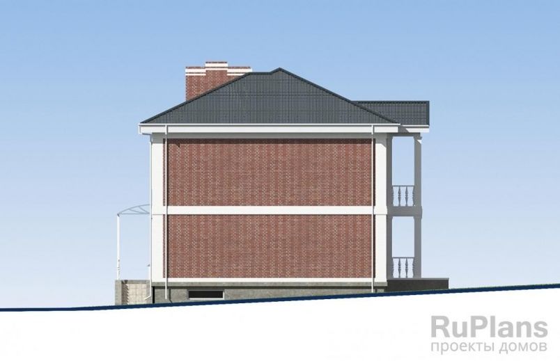 Проект кирпичного дома №502 на заказ