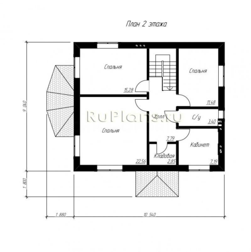 Проект блочного дома №775 на заказ