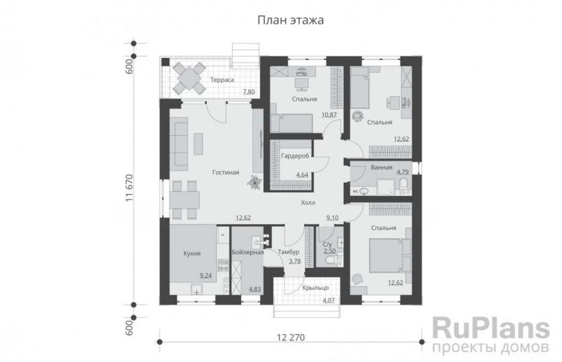 Проект блочного дома №929 на заказ