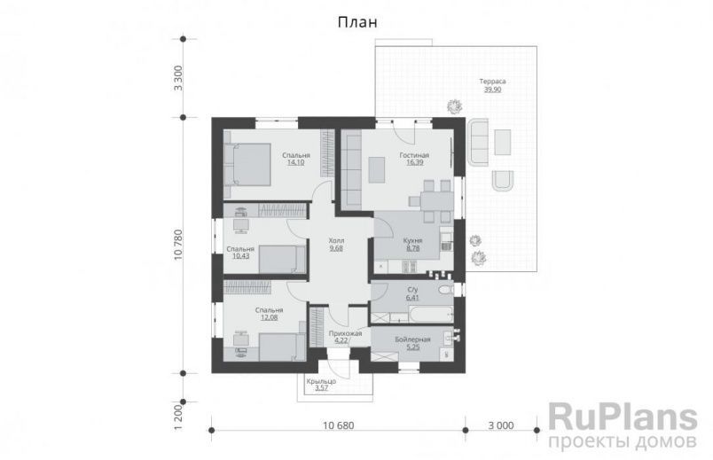 Проект кирпичного дома №594 на заказ