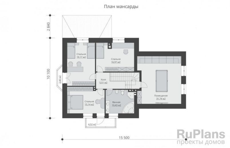 Проект кирпичного дома №357 на заказ