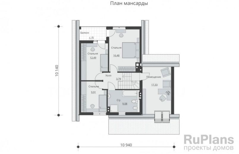 Проект блочного дома №141 на заказ