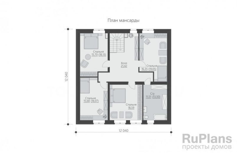 Проект кирпичного дома №837 на заказ