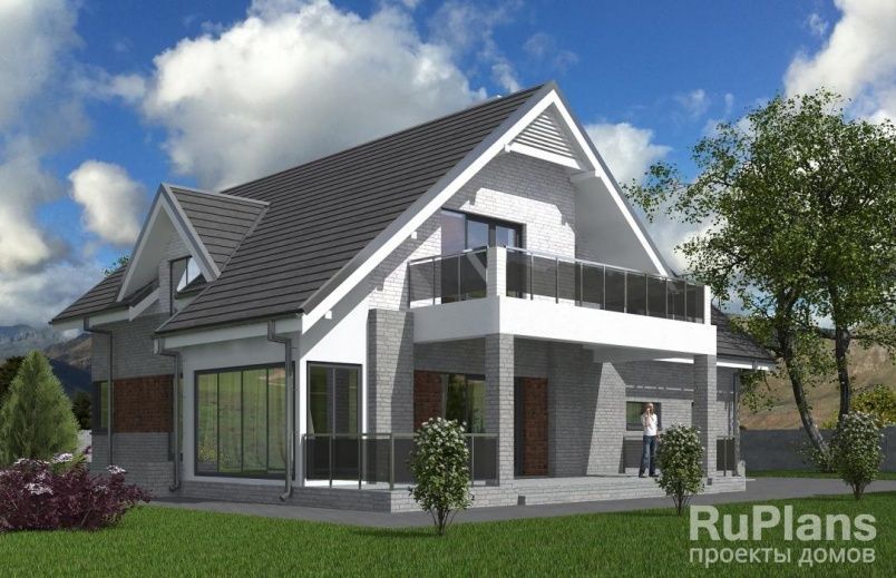 Проект кирпичного дома №543 на заказ