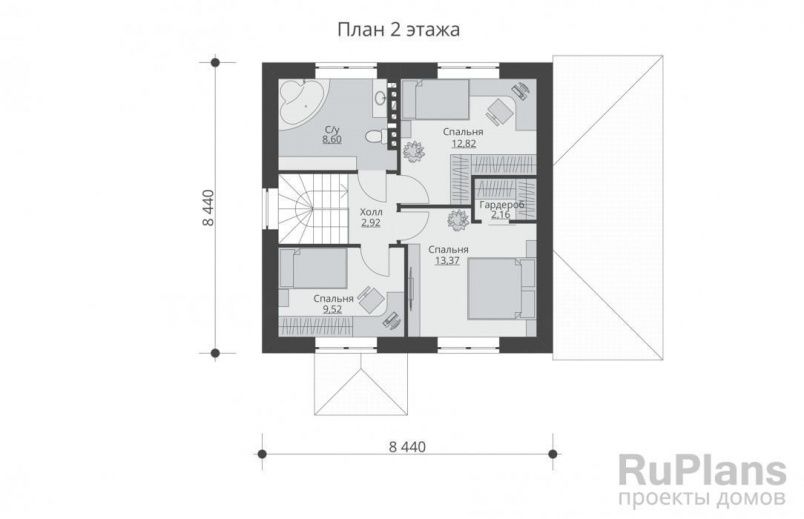 Проект блочного дома №61 на заказ