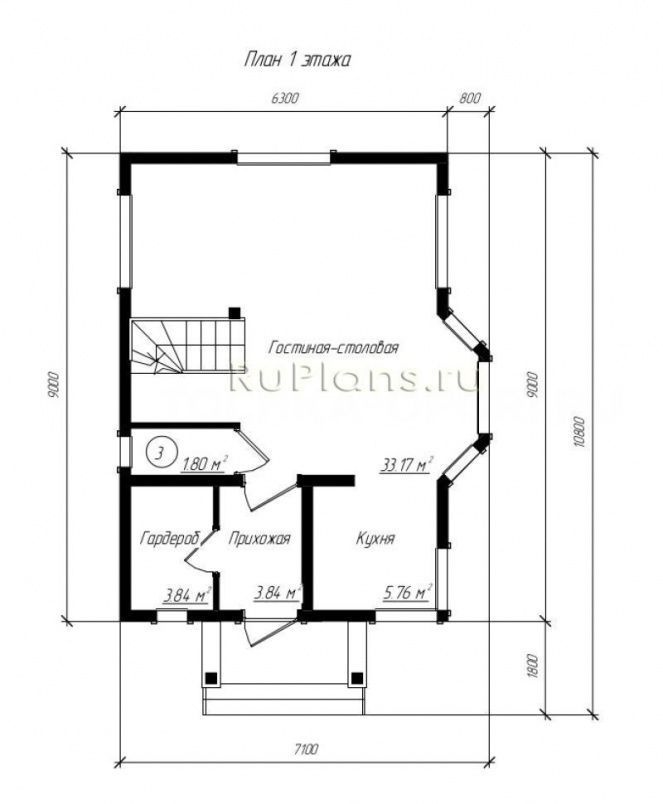 Проект каркасного дома №382 на заказ