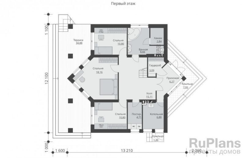 Проект блочного дома №89 на заказ