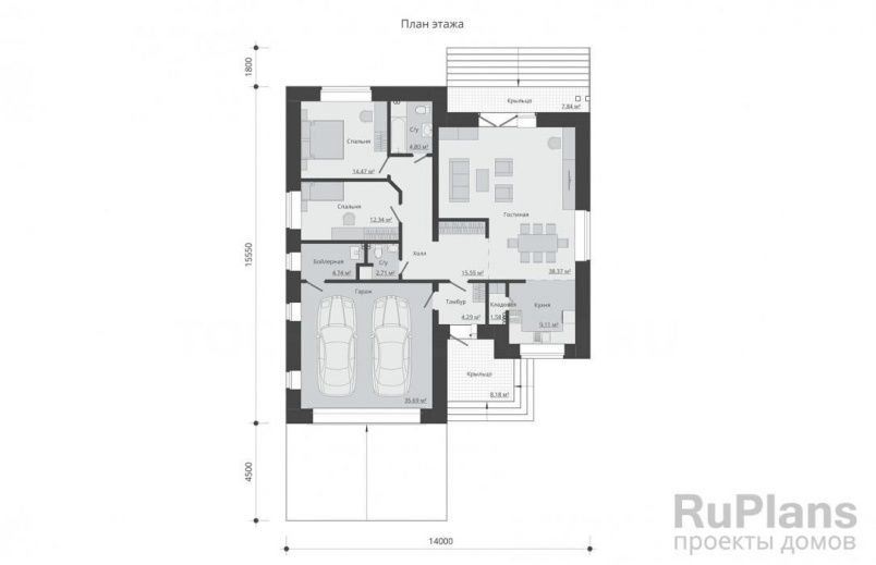 Проект кирпичного дома №353 на заказ