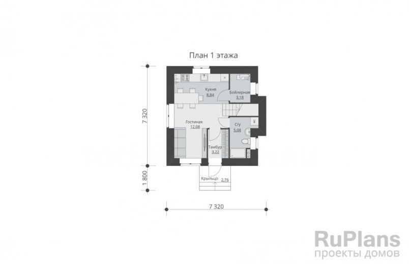 Проект кирпичного дома №567 на заказ