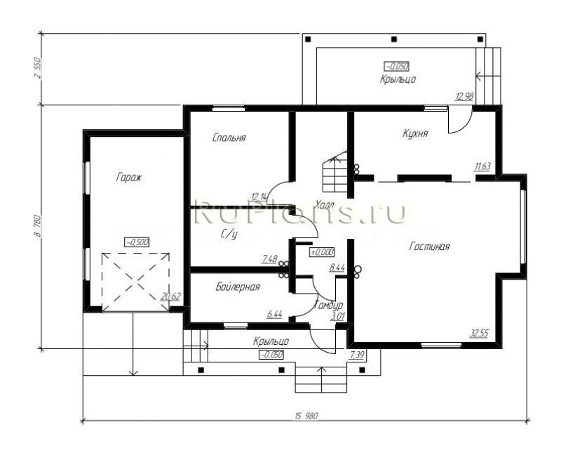 Проект каркасного дома №981 на заказ