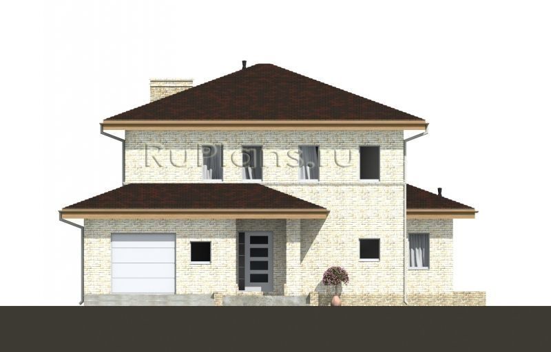 Проект кирпичного дома №497 на заказ