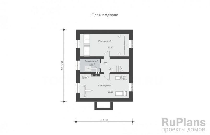 Проект блочного дома №807 на заказ