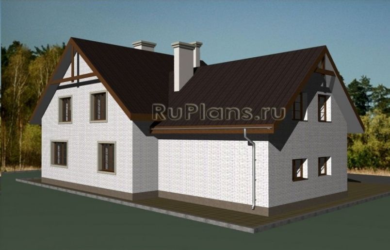 Проект кирпичного дома №342 на заказ