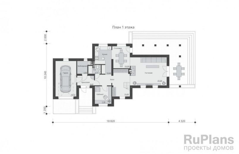 Проект кирпичного дома №488 на заказ