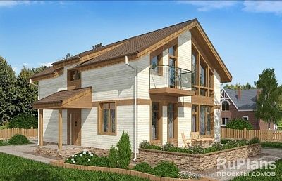 Проект каркасного дома №322 на заказ Проект каркасного дома №322